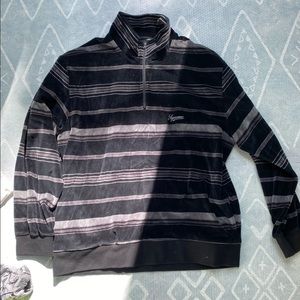 Grey and black SUPREME half zip